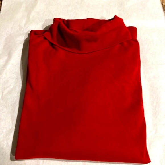 St. John’s Bay Turtle Neck Long Sleeve 100% Cotton Burgundy Shirt • NWOT - Picture 3 of 6